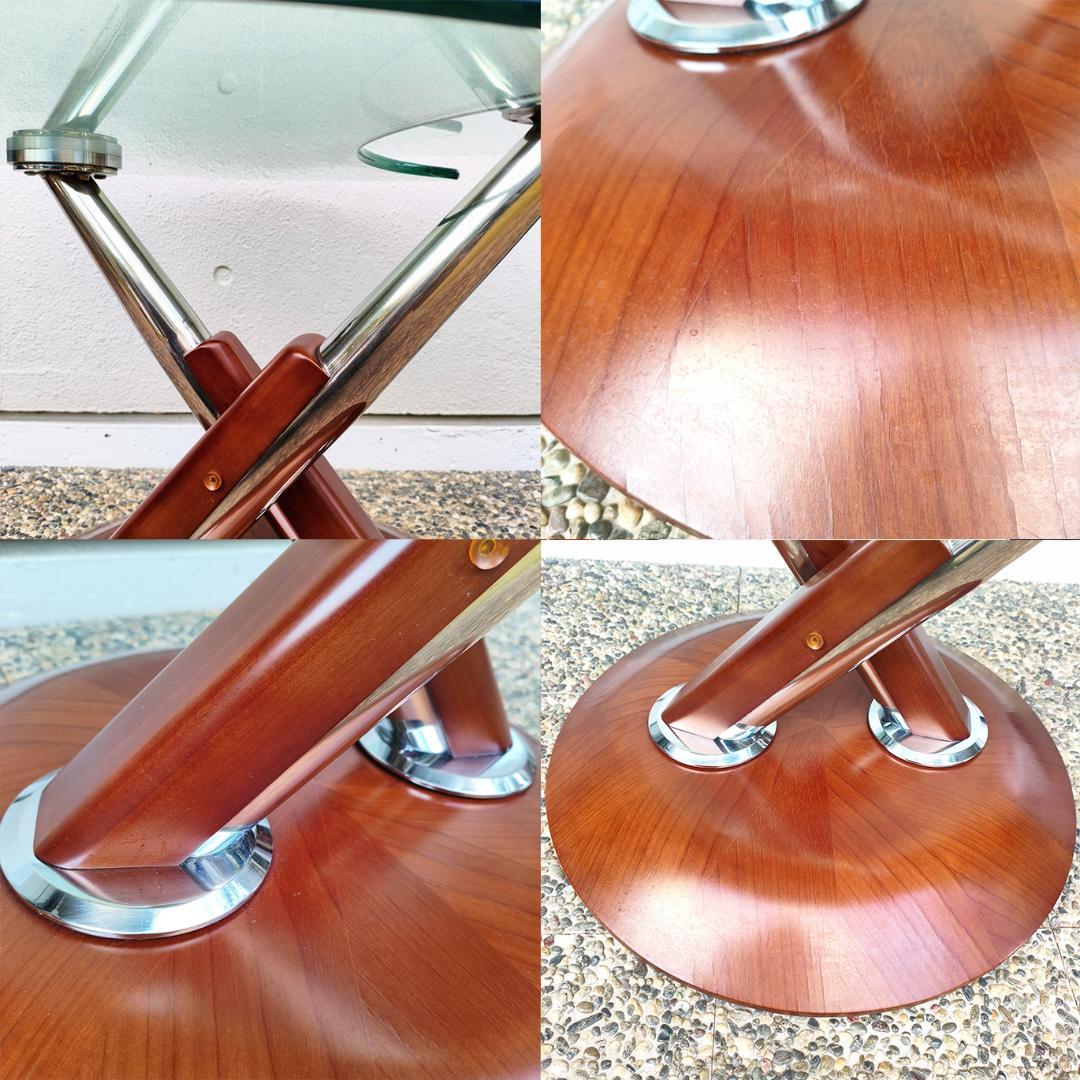 ロナルドシュミット ガラステーブル ドイツ 回転式テーブル IDC大塚家具