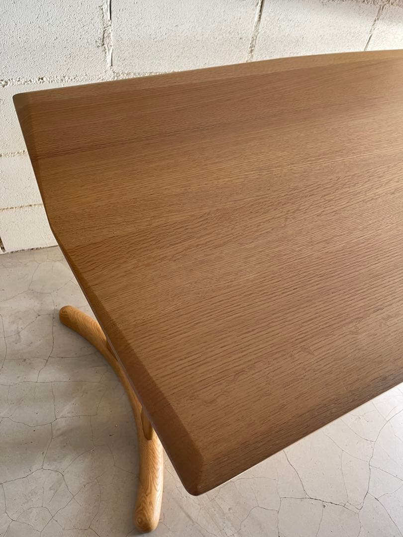 筑波産商　ボーゲン　ダイニングテーブル　オーク無垢材　¥99,800