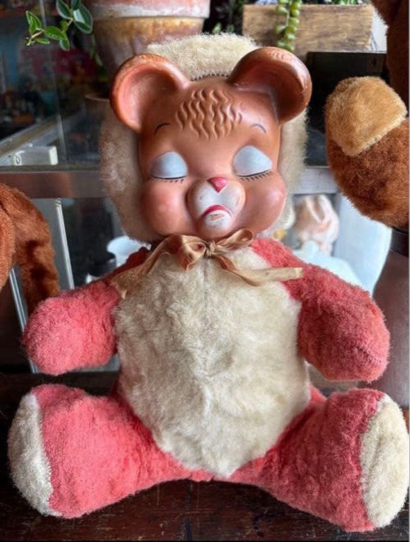 ビンテージ ラバーフェイスドール ベア 泣き顔