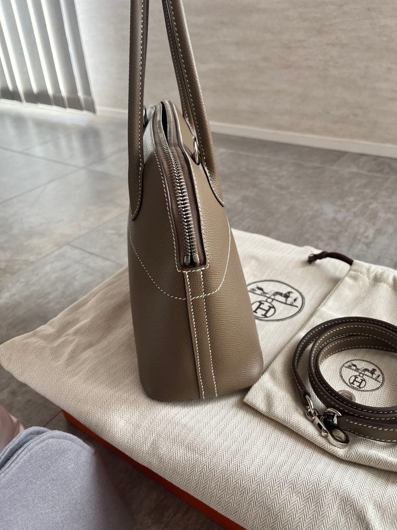 エルメス　ボリード27 ボリードミニ　エトゥープ　マカロンボリード