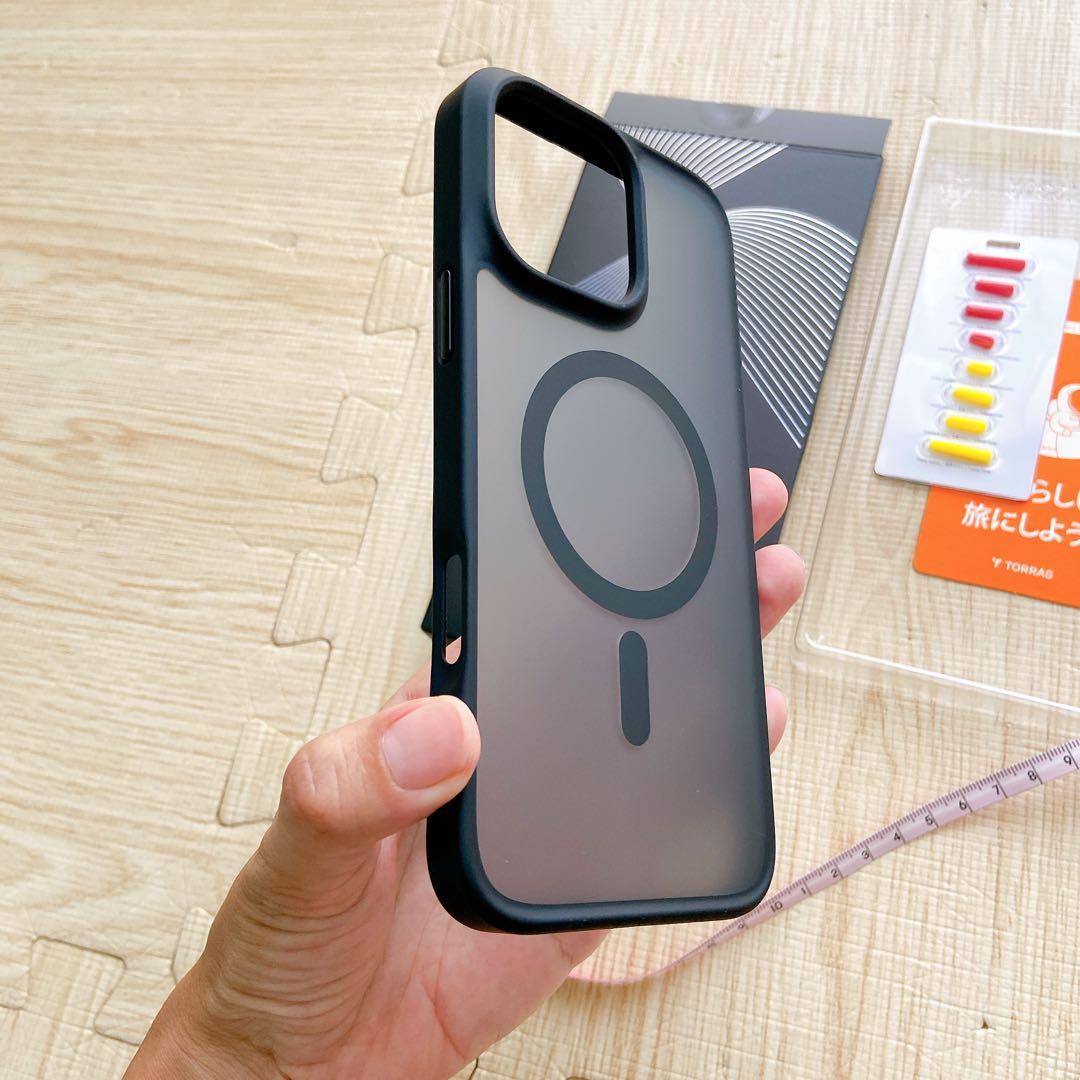 TORRAS iPhone16 ProMax ケース 半透明 マグネット マット