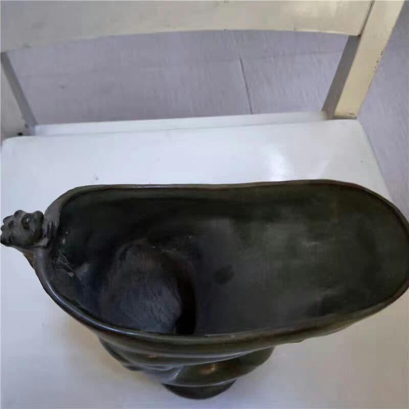 宋官窯竜泉磁器竜頭御杯擬古磁器古玩家庭博古架置物収蔵