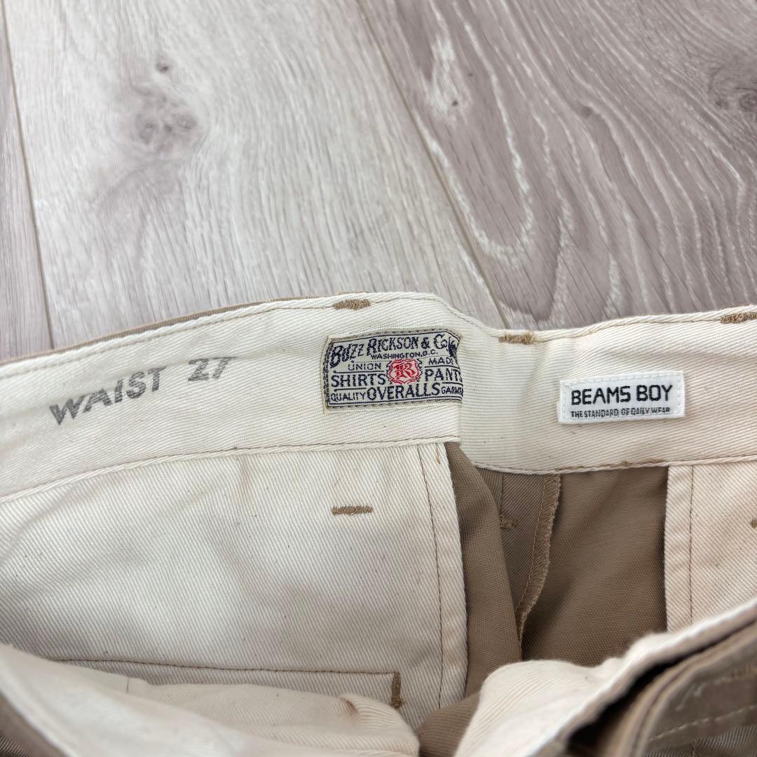 BUZZ RICKSON’S BEAMS BOY 別注 チノパンツ サイズ 00