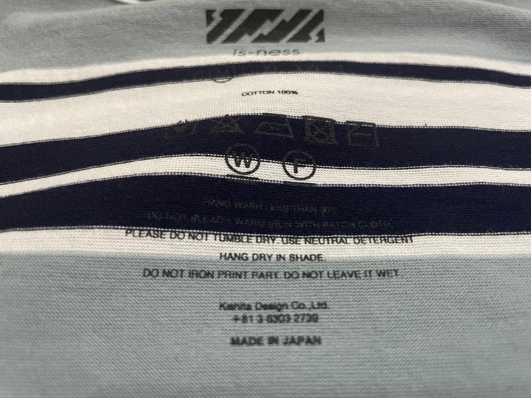 is-ness / イズネス BALLOON BORDER T-SHIRT