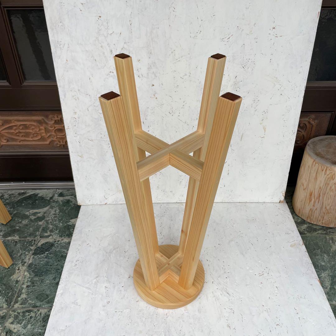 ♡　国産ひのき　丸椅子　木製スツール