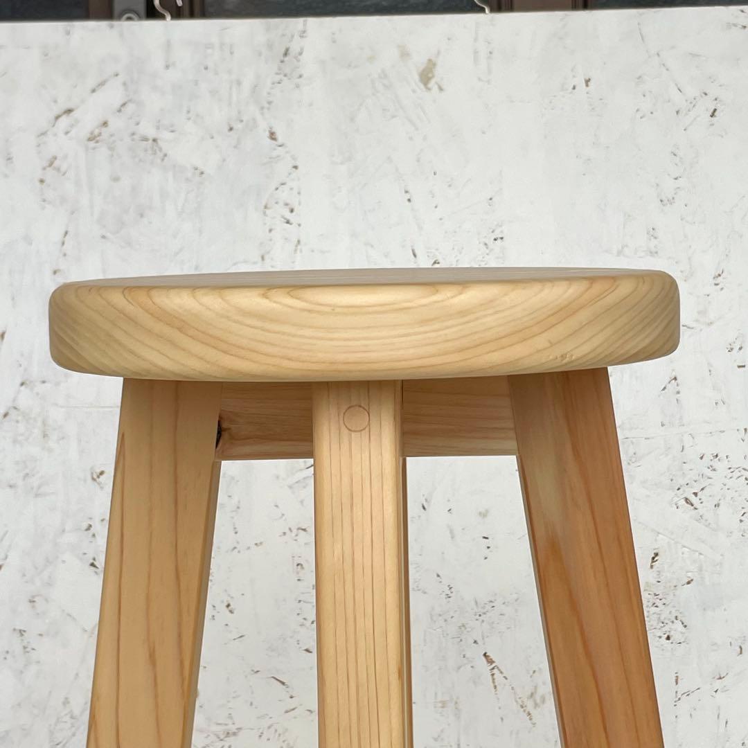 ♡　国産ひのき　丸椅子　木製スツール