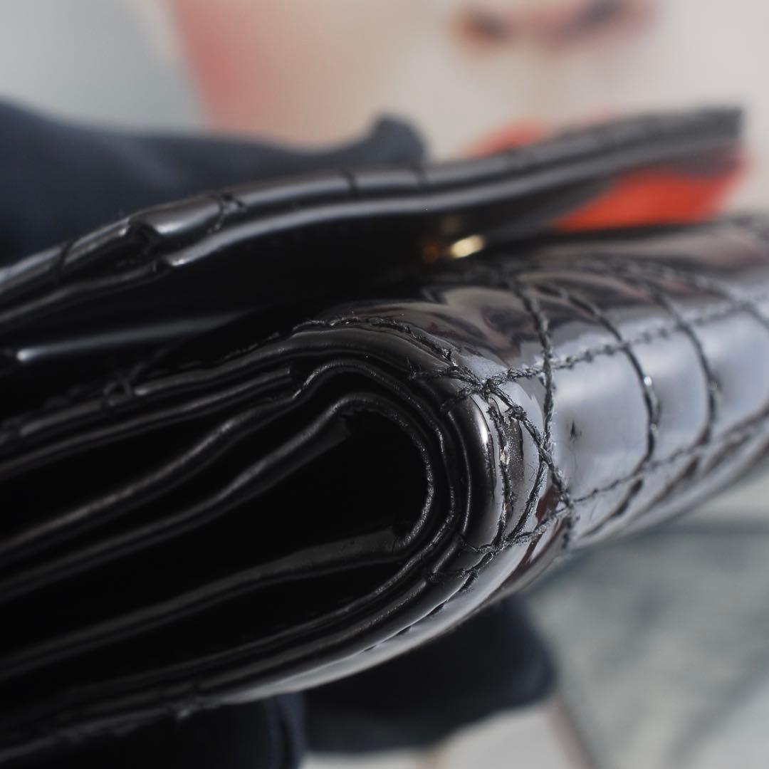 DIOR＊レディ ディオール＊エナメル＊ロータスウォレット＊カナージュ＊財布