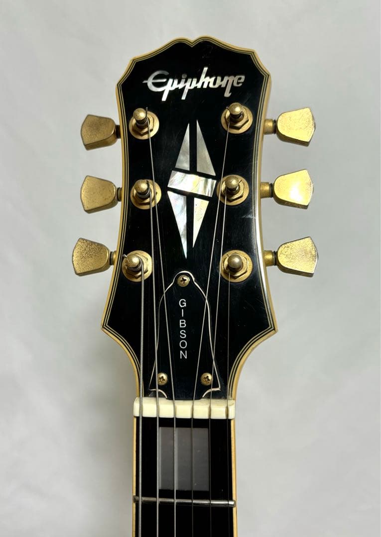 【新品弦張替済】Epiphone エレキギター レスポール カスタム ホワイト