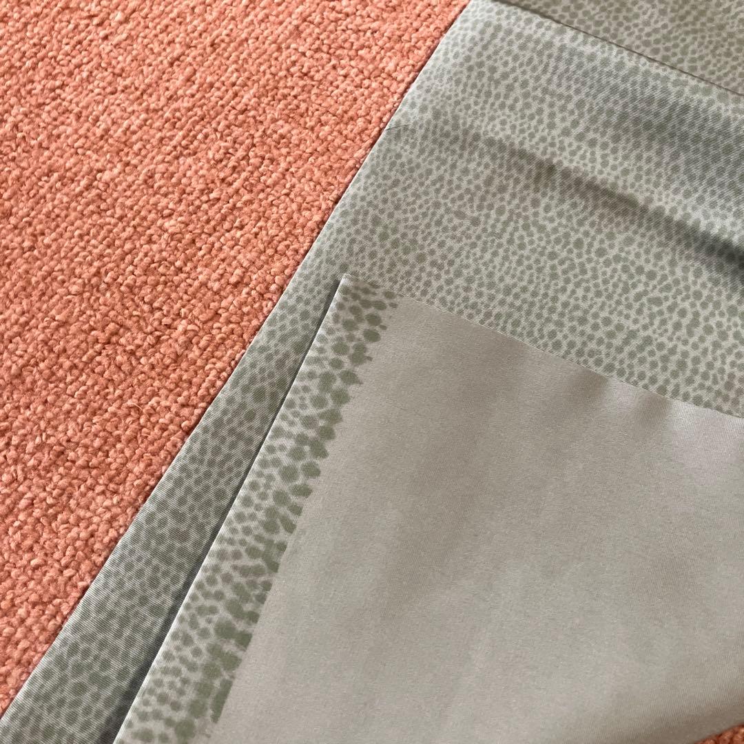 ①塩瀬　9寸名古屋帯　坂井教人　青磁色に舟