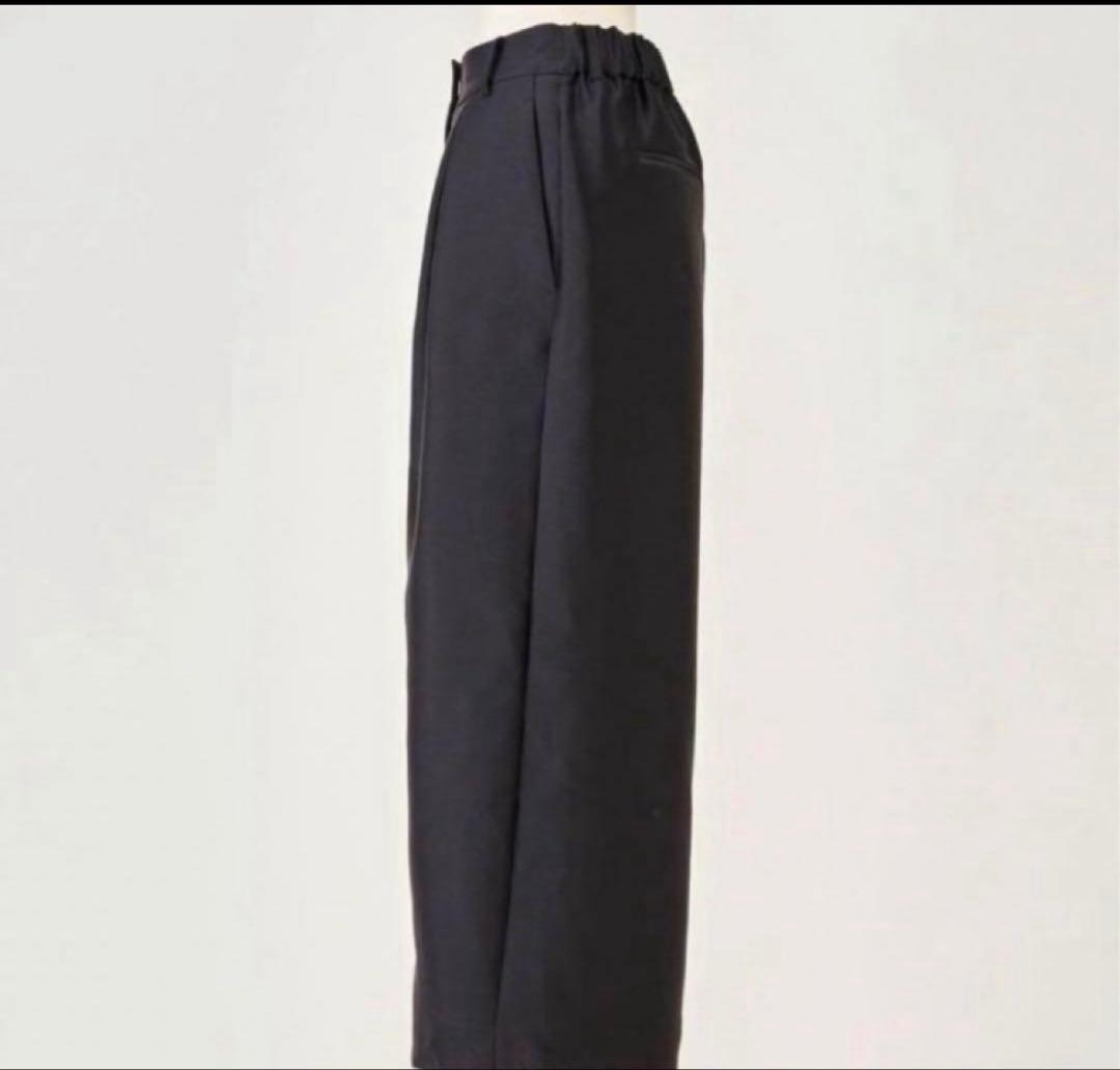 HEVE サテンガウチョパンツ36 ブラック