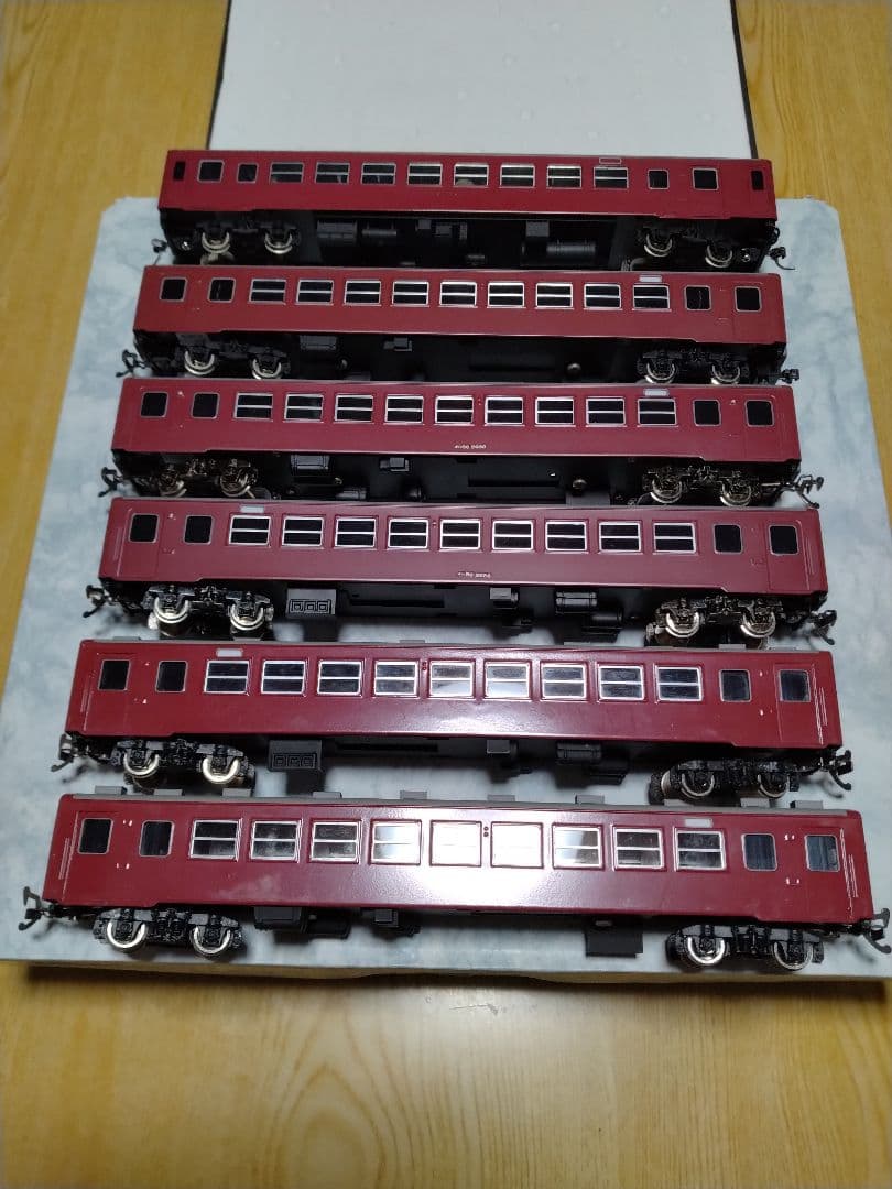 エンドウ　HOゲージ　オハ50系客車6両　ブラスモデル