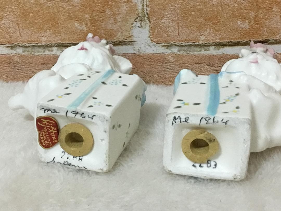 レア ヴィンテージ Lefton 陶器 ソルト＆ペッパー ネコ 美品