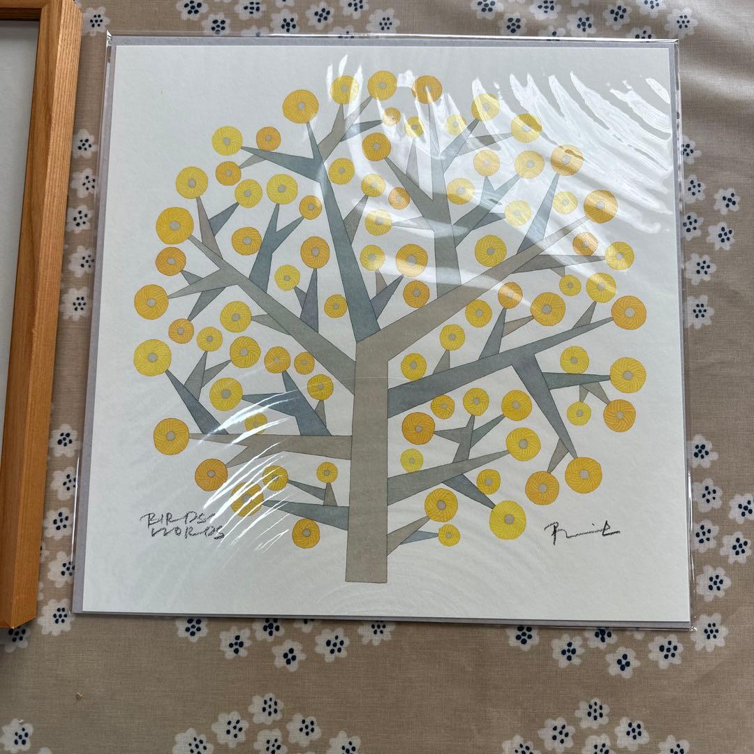 バーズワース /シルクスクリーン額付30cm &アートポスター1枚