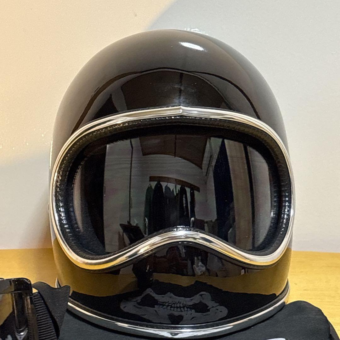 新品！スペースヘルメットXLサイズ　ブラック　ゴーグル、ケース付きnobudz風