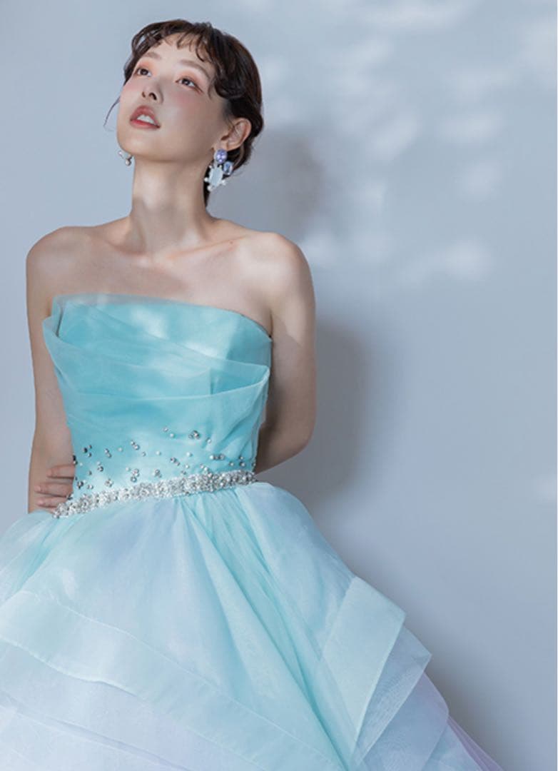 カラードレス、アリエルドレス、パニエ付き