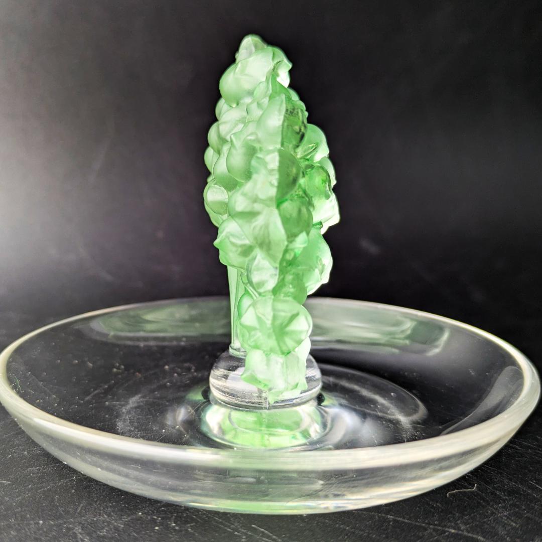 いちりんりんさん専用ルネ・ラリック幸運の鈴蘭ミュゲ緑彩パティナリングディッシュ希