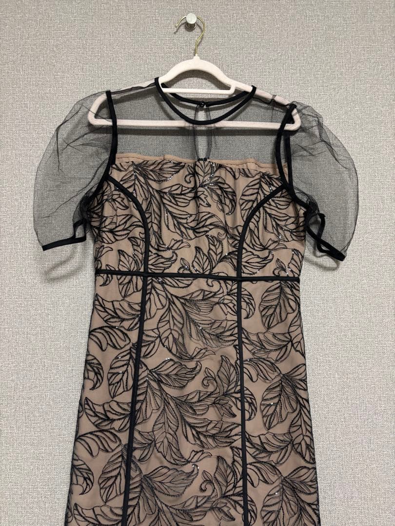 【@】LEJA 3WAYフラワーチュールアシンメトリーIラインドレス