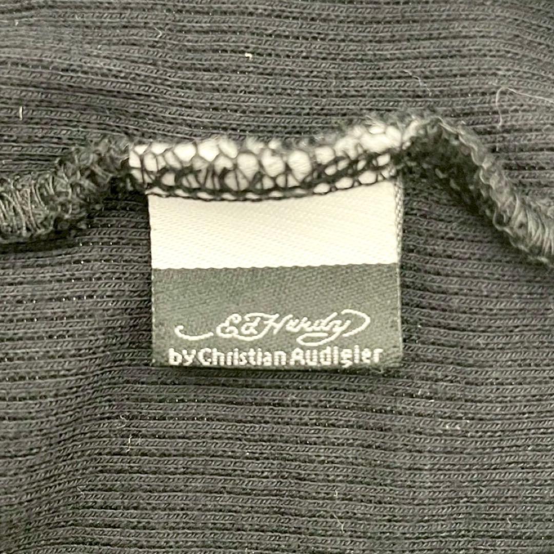 y2k❤️00s Ed Hardy ラブキル スカルロゴ ラインストーン トップス