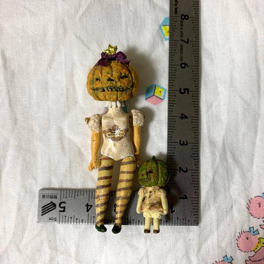 カボチャ頭の人形セット　ミニチュア　作家