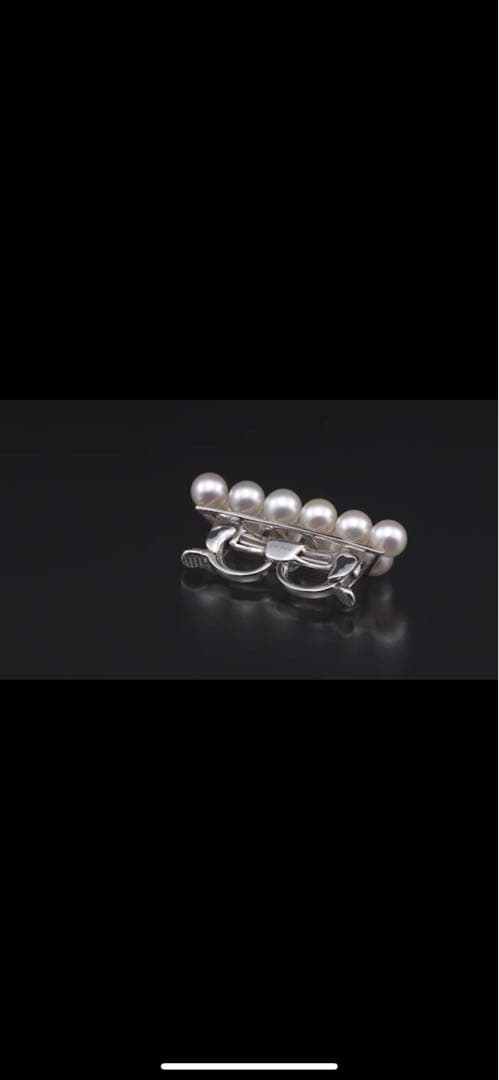 値下げSV 越物 アコヤ真珠 無調色 ダブルロックショートナー P 約5.0mm