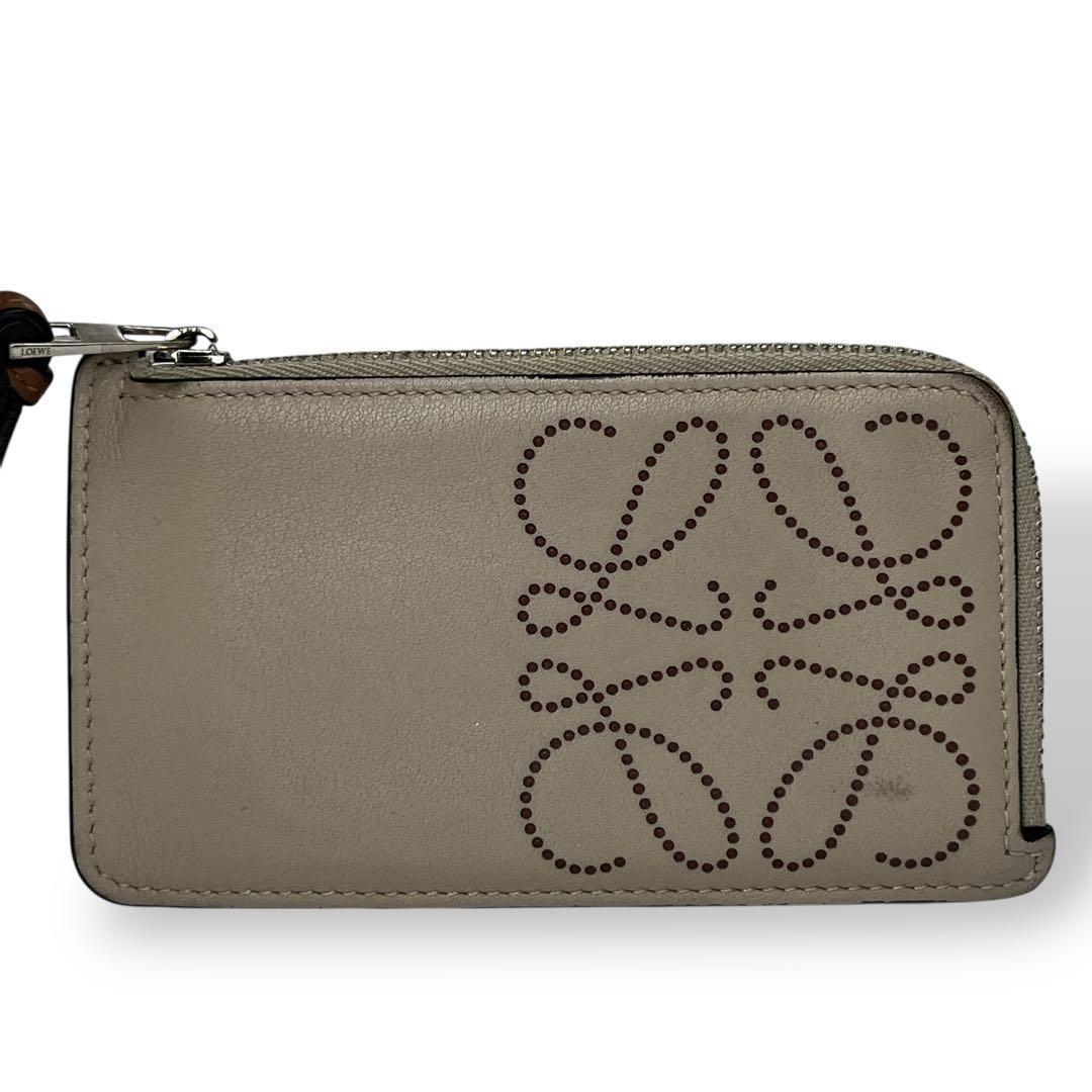 ロエベ　フラグメントケース　アナグラム　ケース　カードケース　レザー　刻印