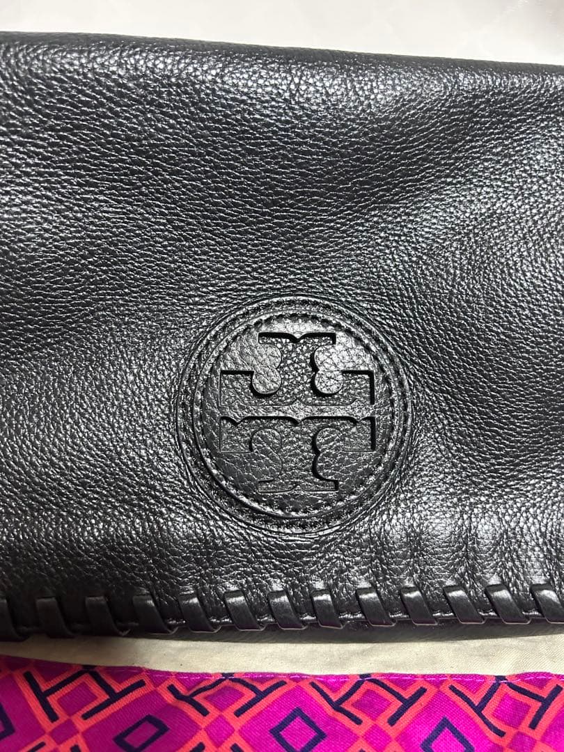 【美品】Tory Burch 黒 レザー ショルダーバッグ 2way
