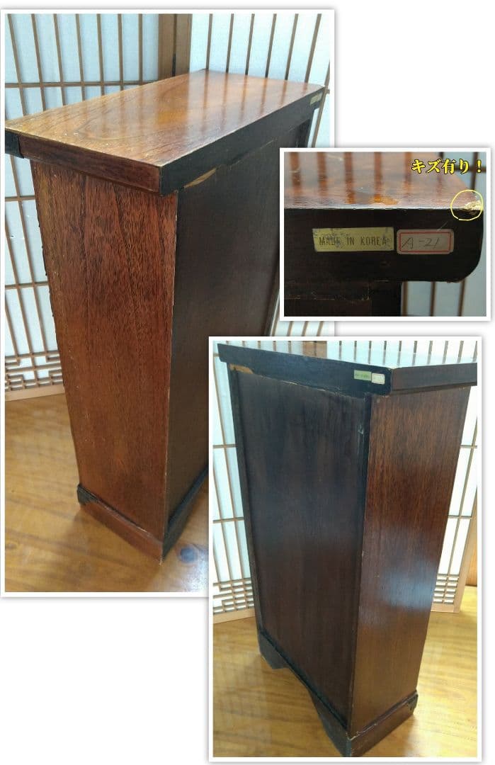 アンティーク！伝統的な和風 古木の薬箪笥 小15個・中2個・大1個の引き出し付き