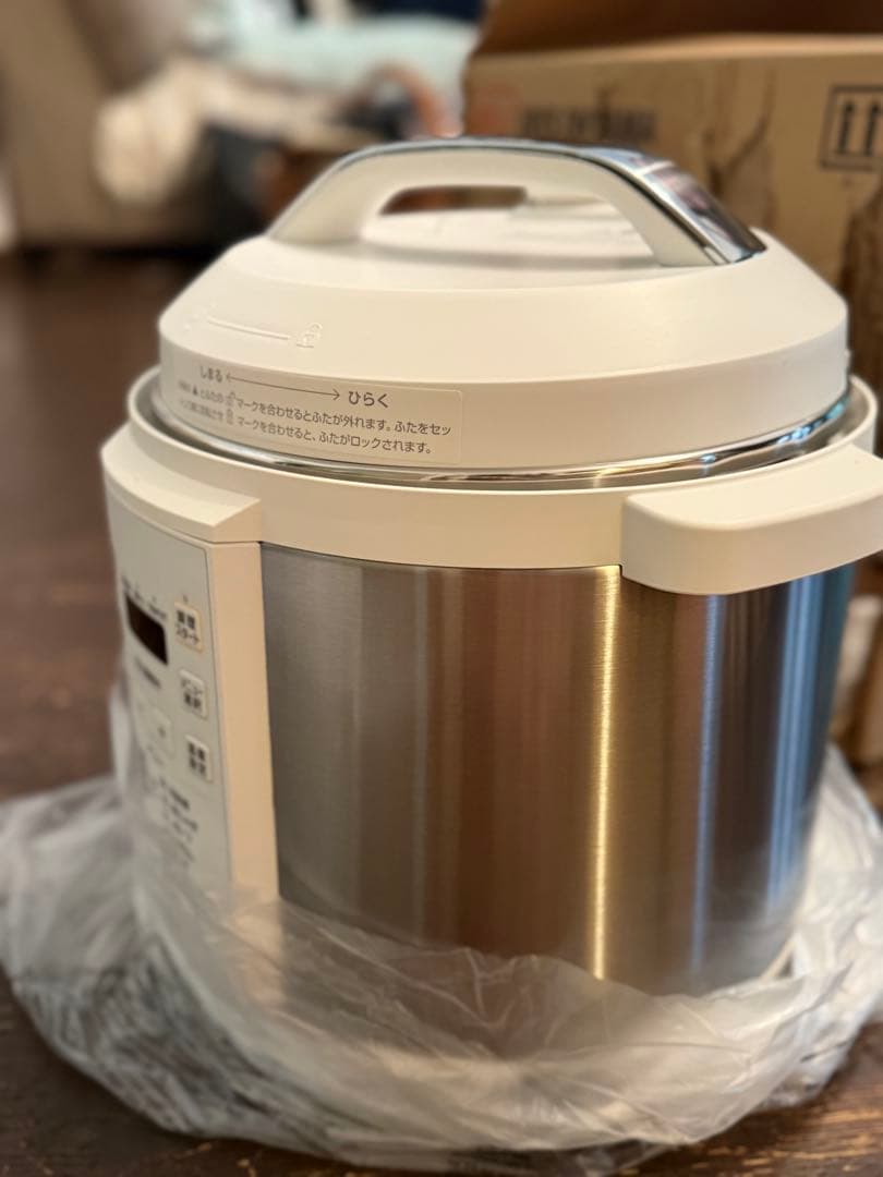 IRIS OHYAMA 電気圧力鍋 PC-EMA6 6.0L ホワイト（外箱無）