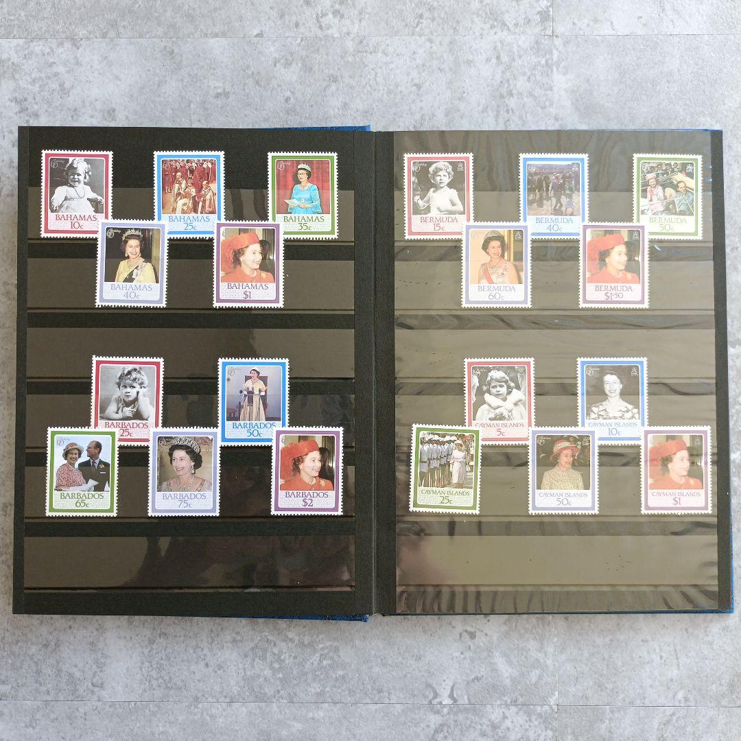 希少【海外記念切手】エリザベス女王誕生60年オムニバスコレクション　限定品