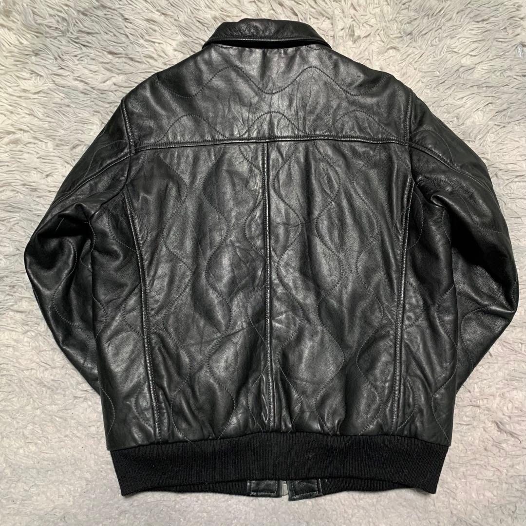 極美品 AVIREX アビレックス レザージャケット キルティング レザー
