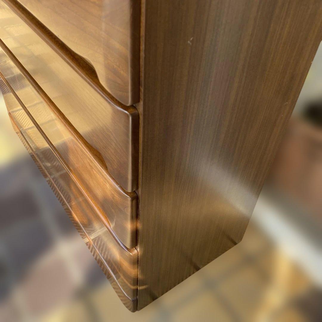 木製ブラウンチェスト 8引き出し　7段　S K