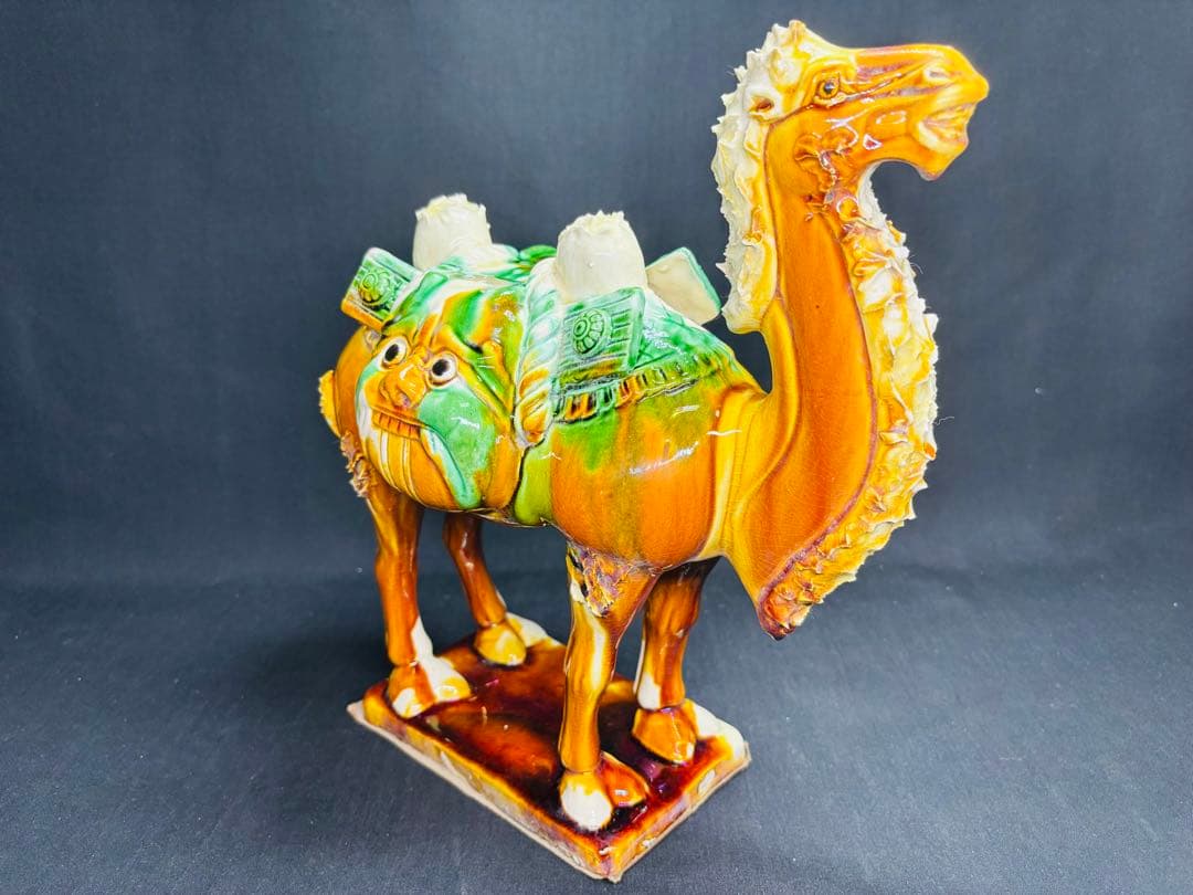ラクダ 陶器 置物 オブジェ レトロ