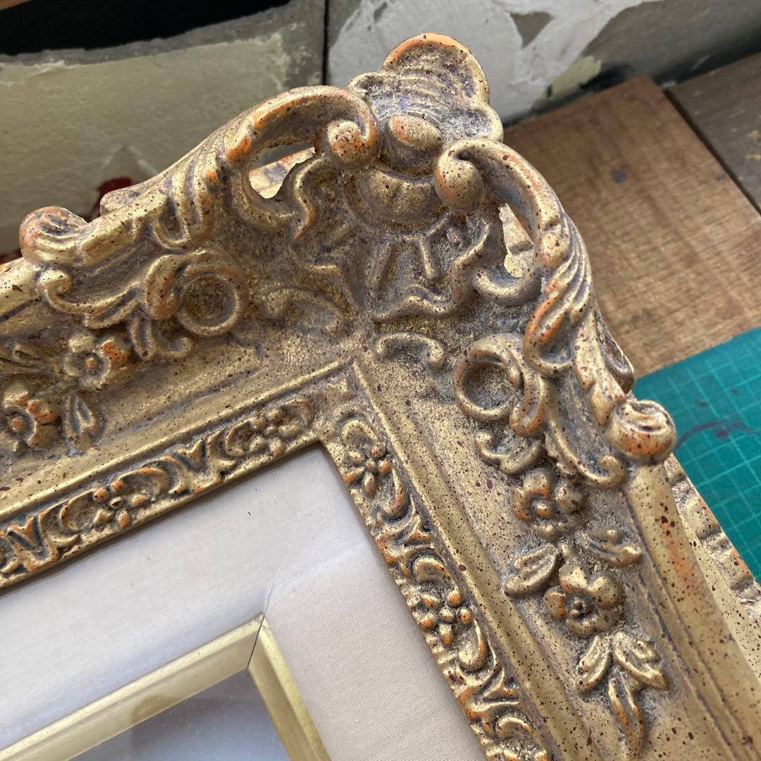 金装飾 P8号 油彩額縁 ゴールドフレーム 布袋 箱付き