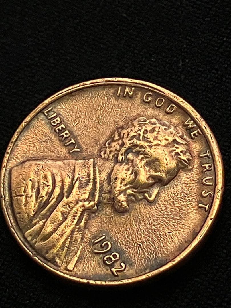 USA 1982年 1セント ミントマーク無し　リンカーン　ラッキーペニー