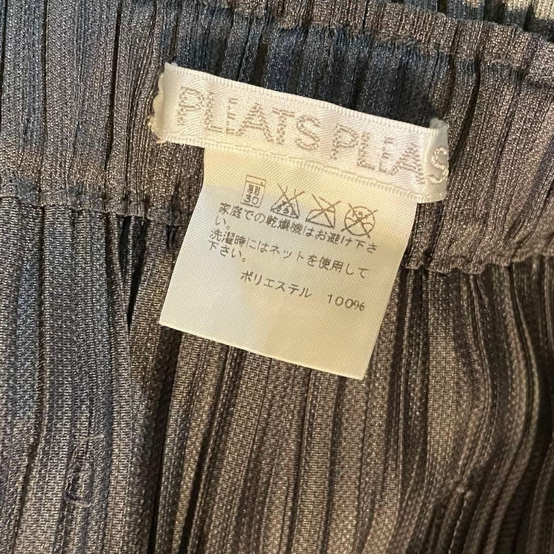 【プリーツプリーズ 】ひざ丈スカート　消しプリーツ　ツヤあり　グレー　5