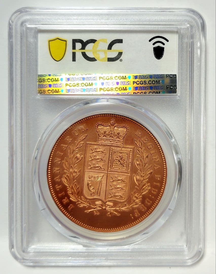 1879 イギリス ビクトリア シールド 赤銅貨 PCGS PR66RD CAM