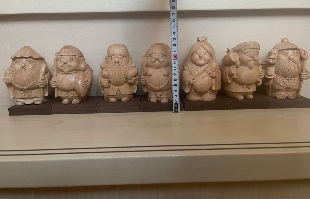 木彫り 七福神セット (小) 7柱セット 縁起物 置物