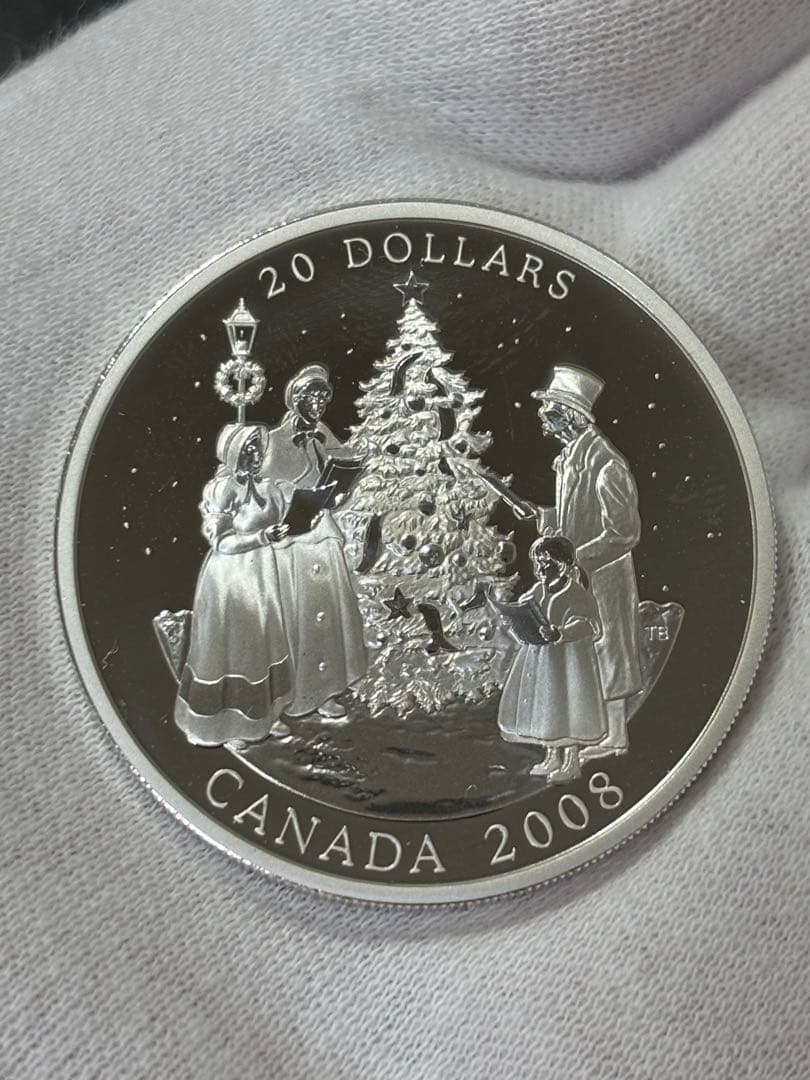 【純銀製】カナダ クリスマス・キャロルプルーフ純銀 1オンス　内外箱付き！