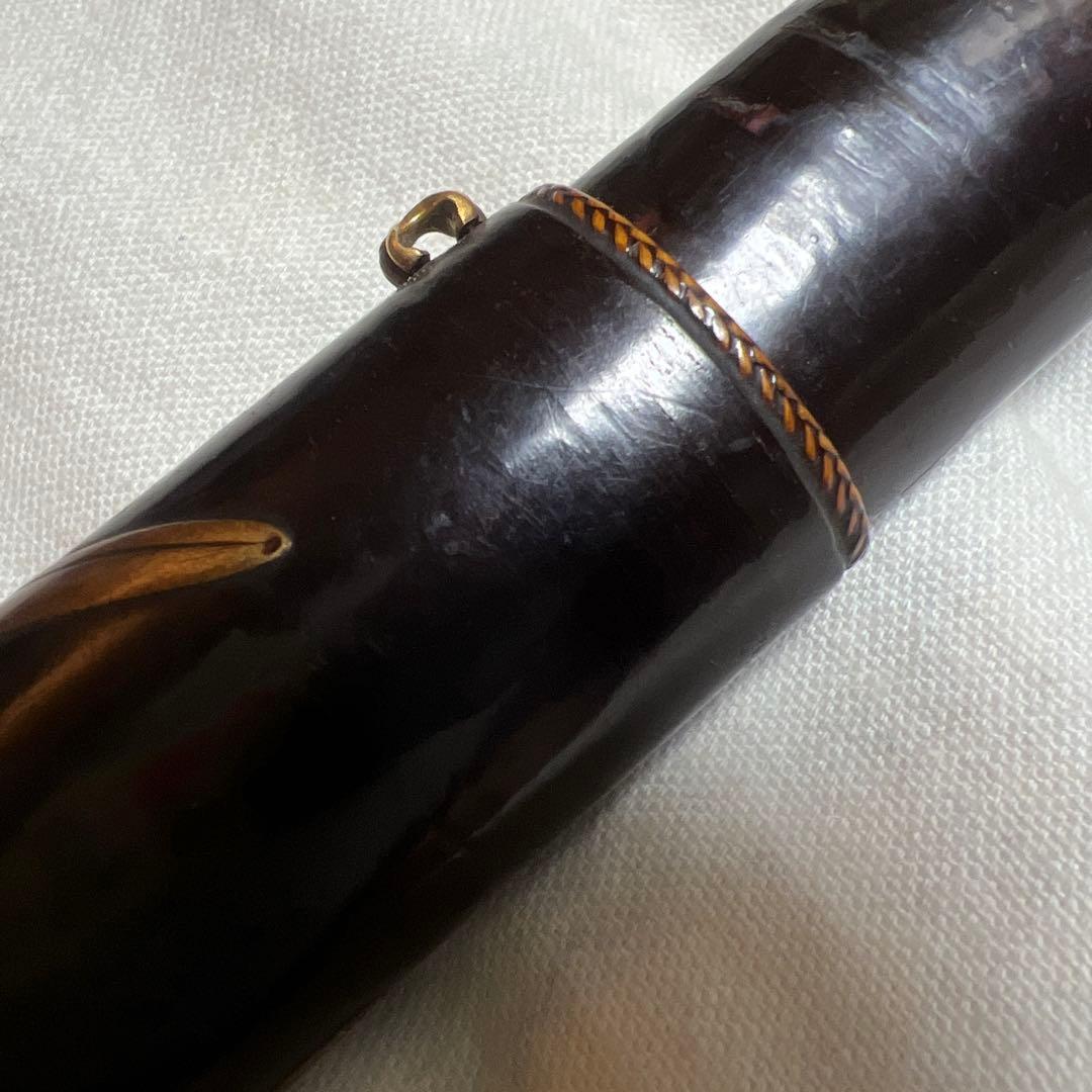 キセル　村田　漆塗りの煙管とケース　　アンティーク　骨董
