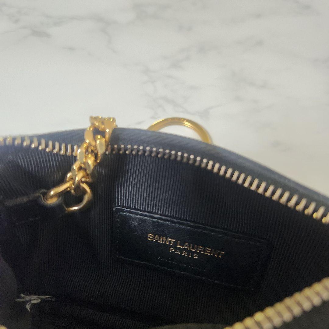 SAINT LAURENT レザー 小銭入れ サンローラン 財布 キー ポーチ