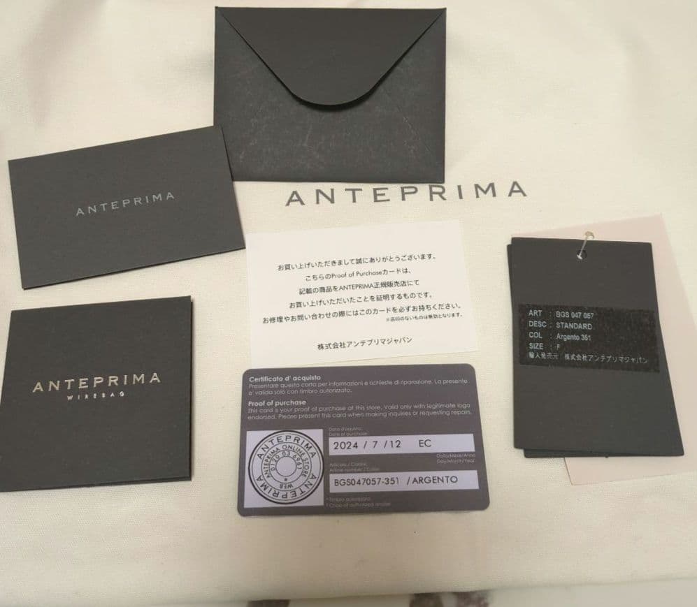 アンテプリマ グリッター スクエア ラージ ワイヤーバッグ　シルバー