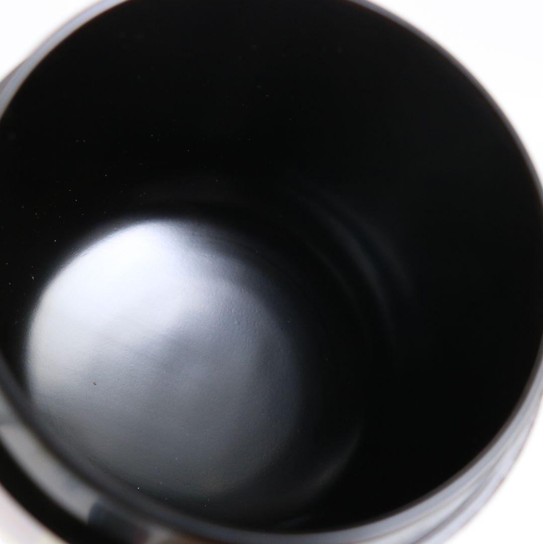 蒔絵師 定峯作 折鶴松葉蒔絵 朱塗 中棗 茶道具 共箱　V818　N1