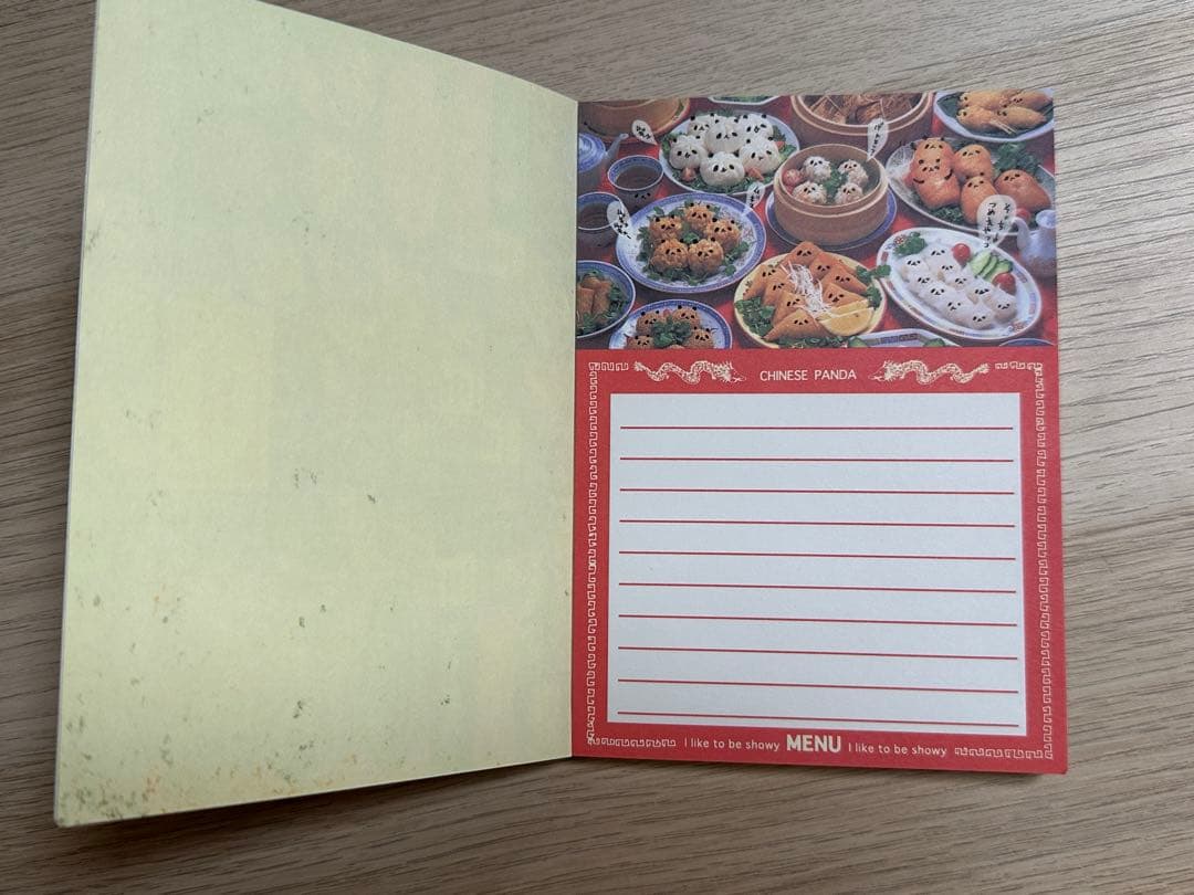 平成レトロ　メモ帳　パンダ　中華　カミオジャパン