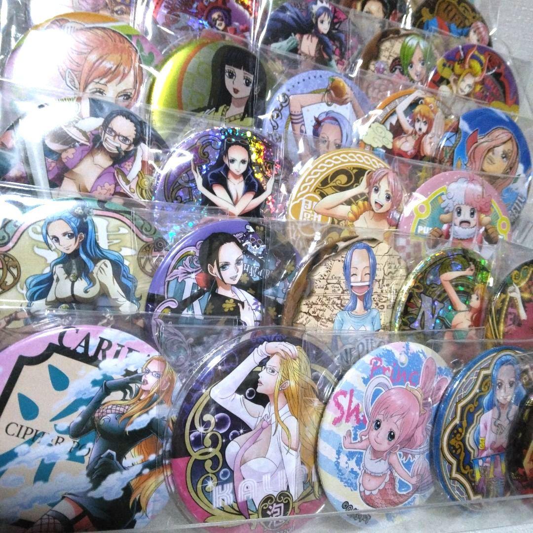 ワンピース 女の子キャラ 缶バッジ まとめ売り 48点セット
