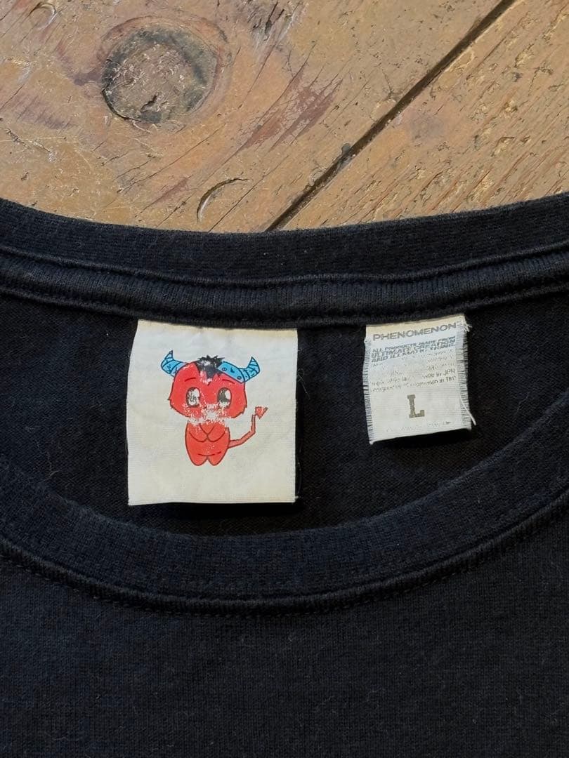 PHENOMENON 00s フェノメノン ノースリーブ Tシャツ 黒 Y2K