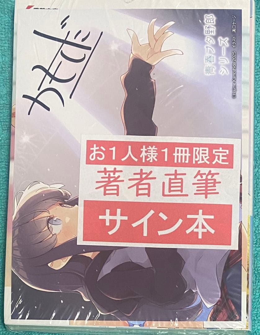 青春ブタ野郎はビーチクイーンの夢を見ない+ 溝口ケージ 鴨志田一 直筆サイン本