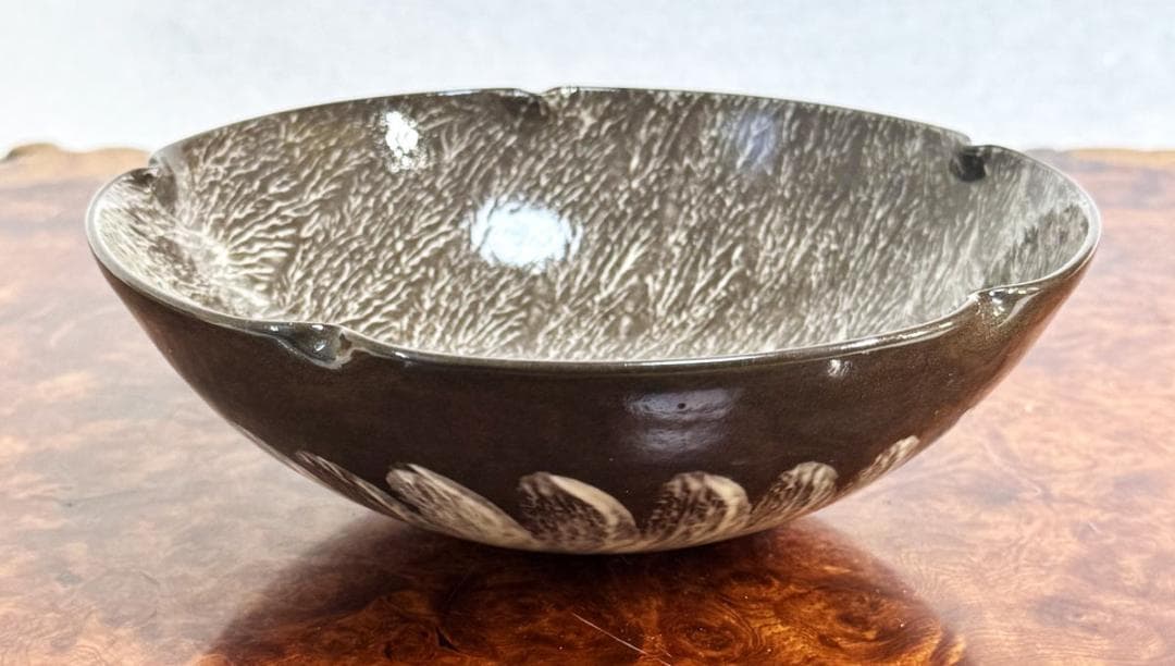 現川焼 十三代 横石臥牛 菓子器 共箱 長崎県無形文化財指定 WWTT418