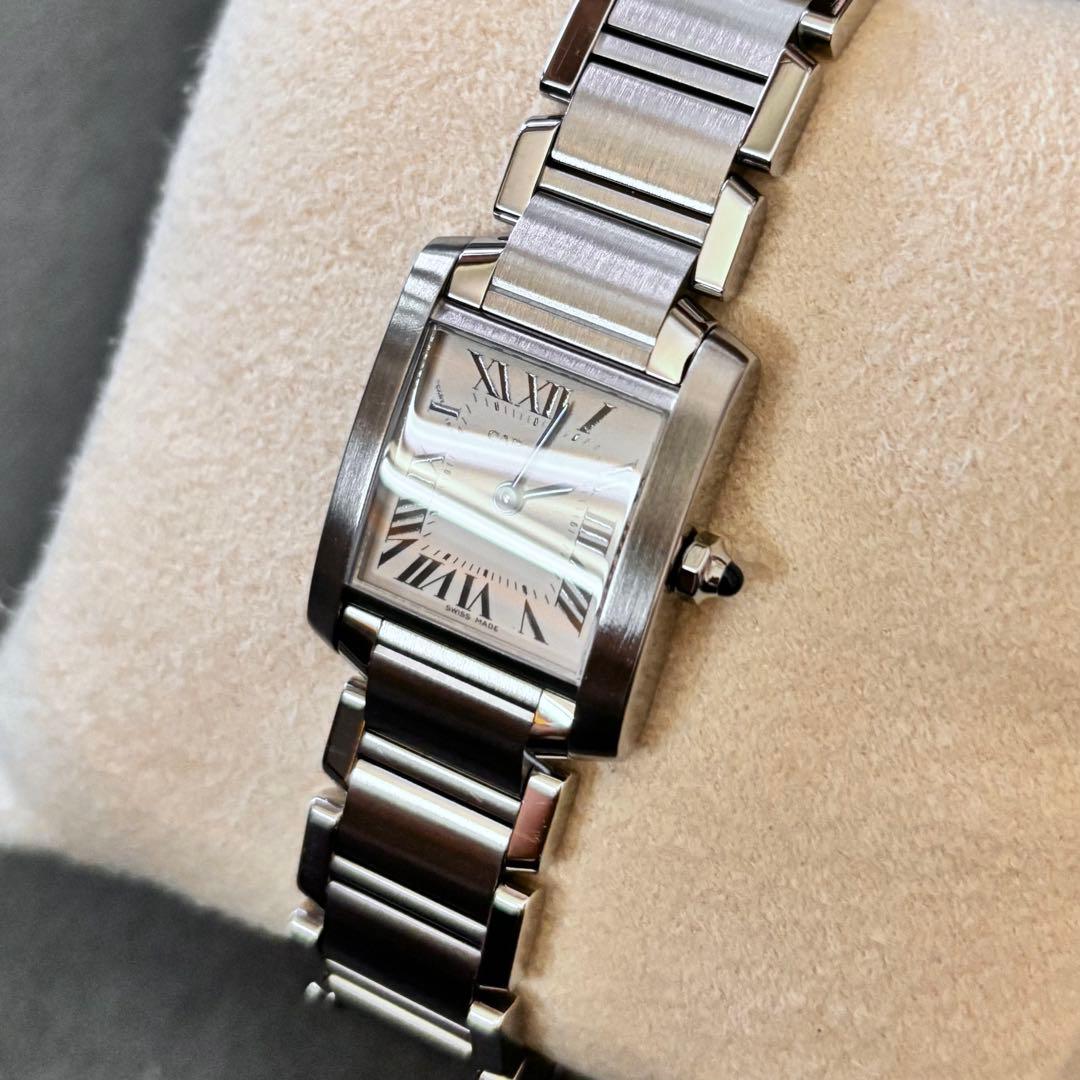 《美品》Cartier タンクフランセーズSM オーバーホール済 2年保証付