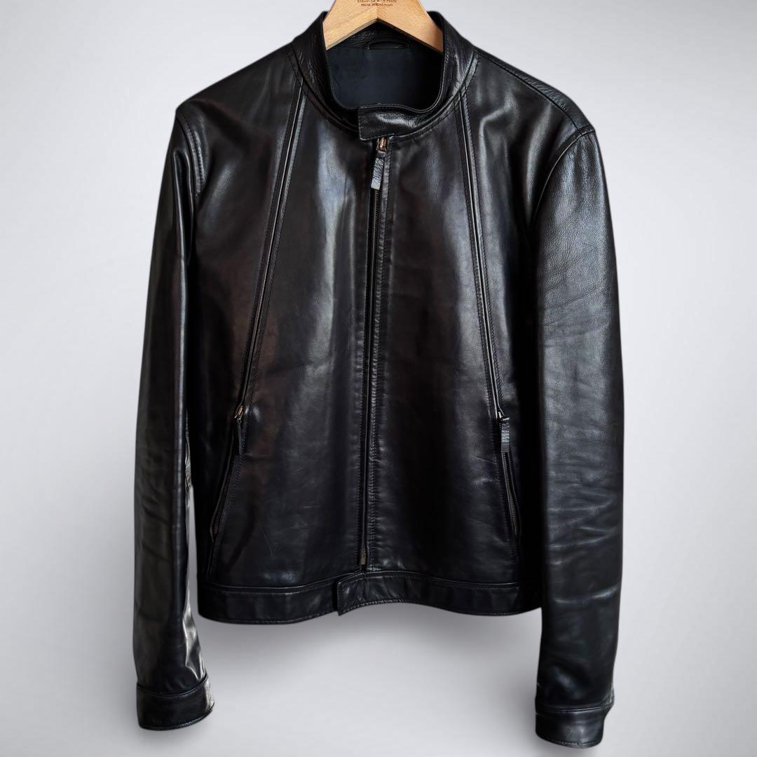 伊製希少giulianoFujiwaraホースハイド48馬革LAMPOアーカイブ