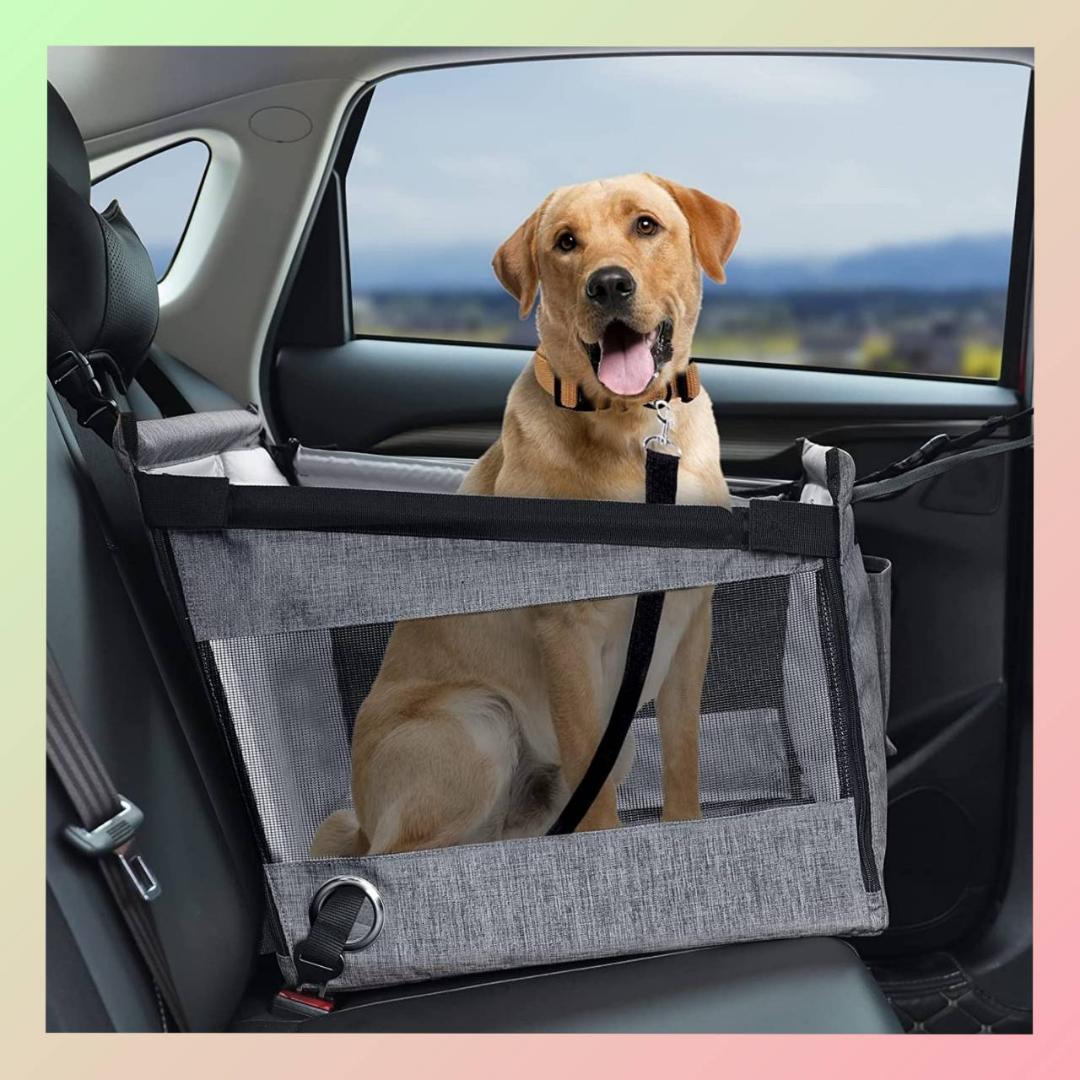 飛び出し防止 折り畳み式 車用ペットシート ペット用ドライブボックス